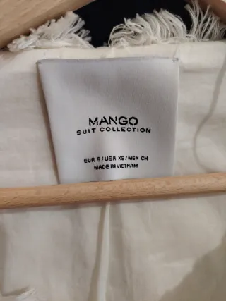 Chaqueta Mango Blanca Mujer
