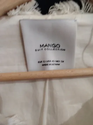 Chaqueta Mango Blanca Mujer