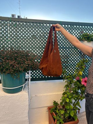 Bolso ante marrón estilo boho