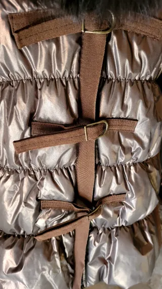 Piumino donna con pelliccia ecologica