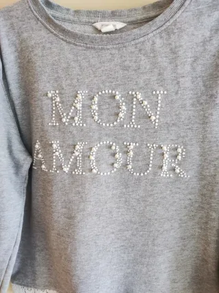 Preciosa Sudadera Springfield Mon Amour Talla M