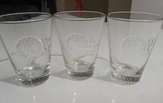 3 Bicchieri Campari in Vetro