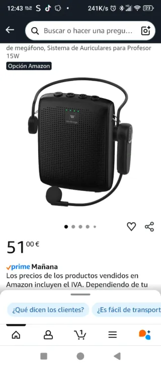 Altavoz Portátil para Profesor 15W