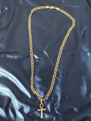 Cadena de plata con cruz hombre 925