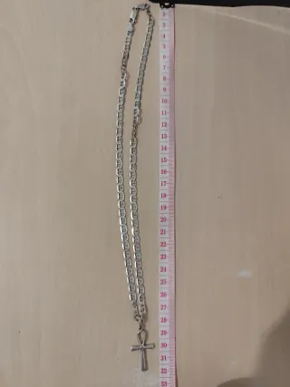 Cadena de plata con cruz  hombre 925