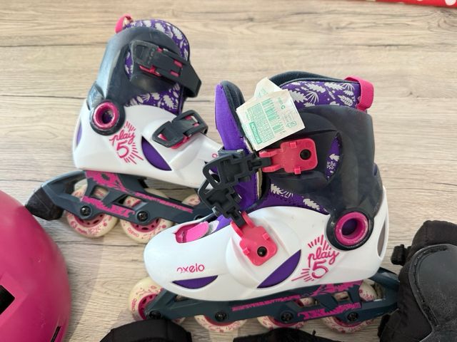 Patines Oxelo Play 5 + Casco y Protecciones