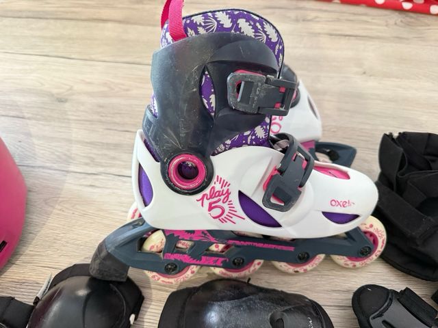 Patines Oxelo Play 5 + Casco y Protecciones