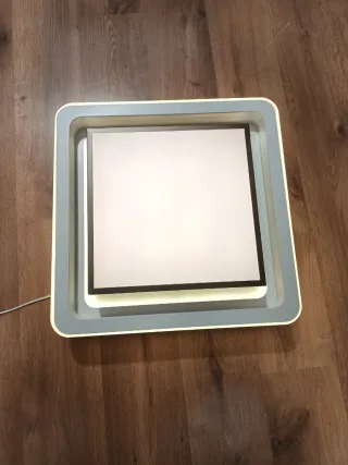 Lámpara Plafón Techo 80W Blanco-Marrón