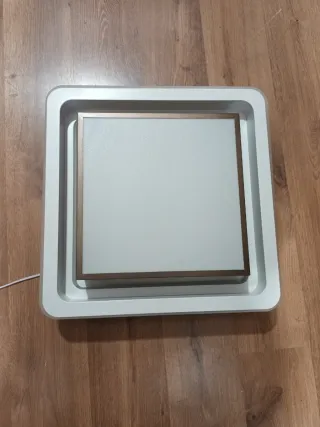 Lámpara Plafón Techo 80W Blanco-Marrón