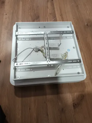 Lámpara Plafón Techo 80W Blanco-Marrón