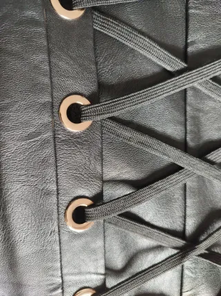 Vestido negro piel sintética talla M/38 nuevo