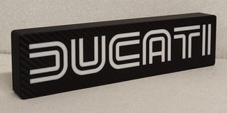 Lámpara LED Logo Ducati negro retro 20% DESCUENTO