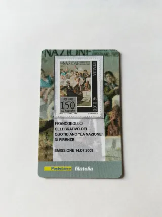 Tessere filateliche L'Unione Sarda e La Nazione