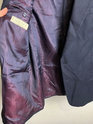 Blazer lana uomo vintage taglia XL blu