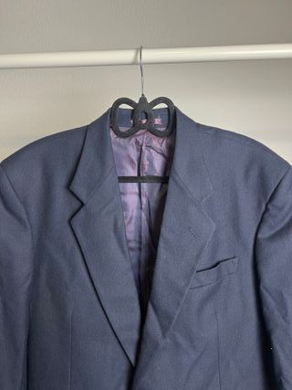 Blazer lana uomo vintage taglia XL blu