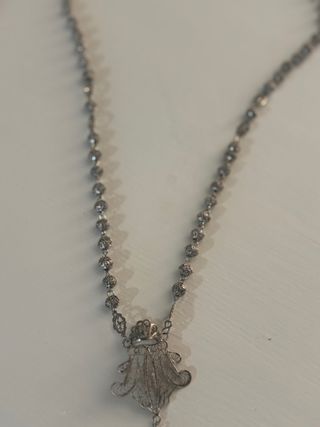 Antiguo Rosario Filigrana Plata y Oro