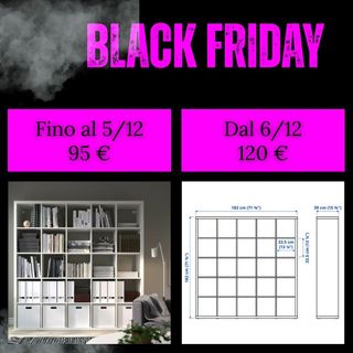 Scaffale bianco 182x182 cm - 25 cubi