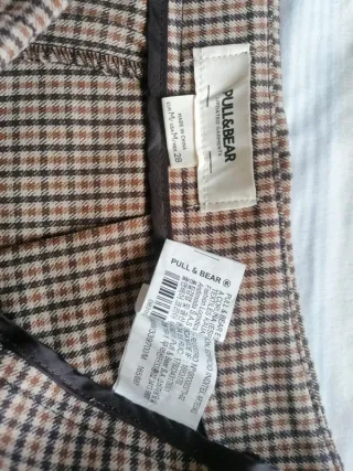 Falda de cuadros marrón