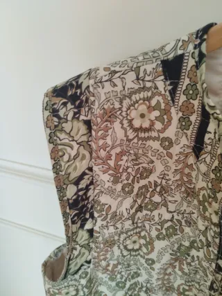 Chaleco boho estampado talla única