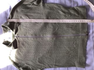 Cárdigan verde mujer con cremallera