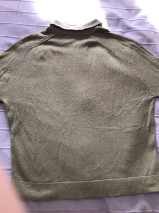 Cárdigan verde mujer con cremallera