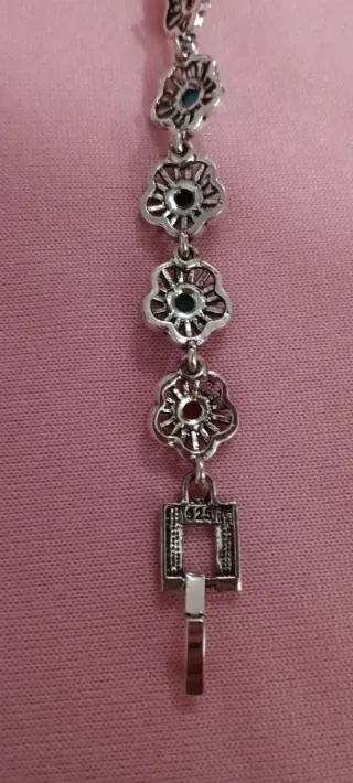 Pulsera mujer flores piedras multicolor