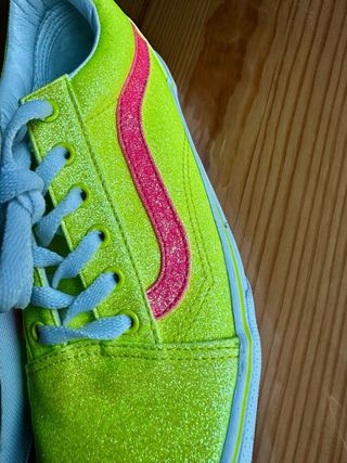 Zapatillas Vans Amarillas Glitter. 38