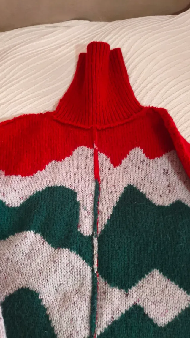 Jersey de lana tejido con cuello alto