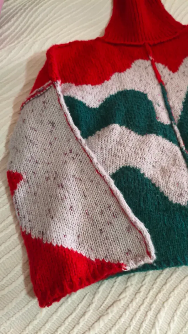 Jersey de lana tejido con cuello alto