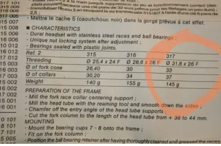 Dirección Mavic MTB 317