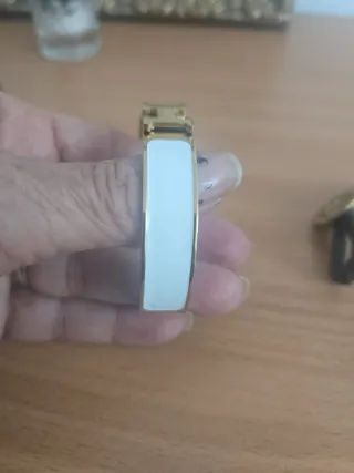 Pulsera estilo Hermes de acero y esmaltada