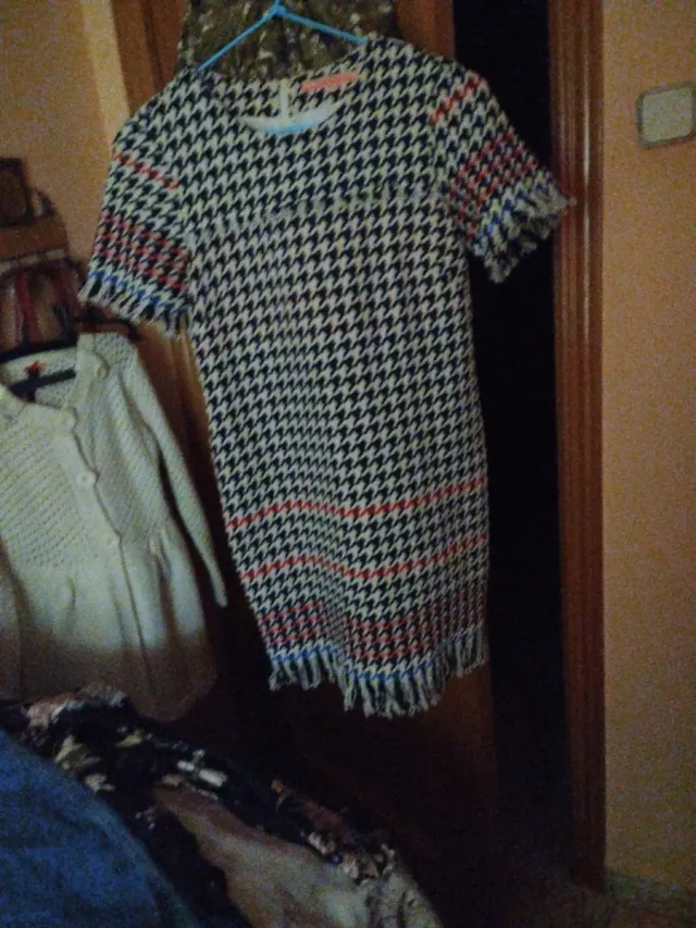 Vestido estampado pata de gallo