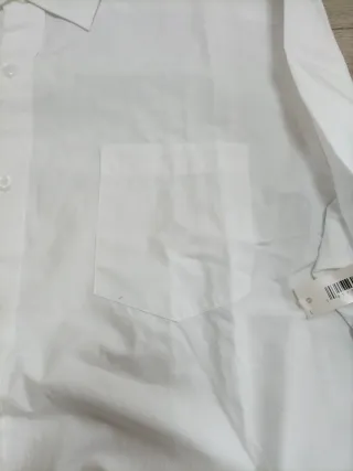 Camisa blanca de popelina manga larga