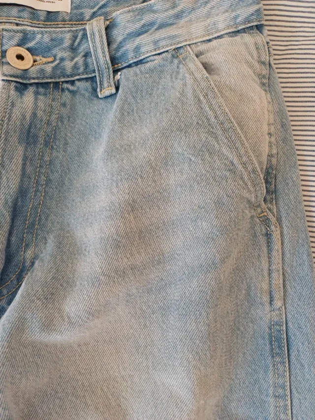 Jeans Cargo Bershka Blu