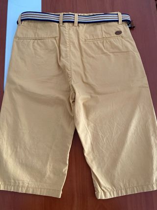 Bermudas niño Zara blanca y ocre