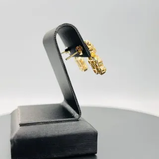 Pendientes Oso Circonitas Azul 18K