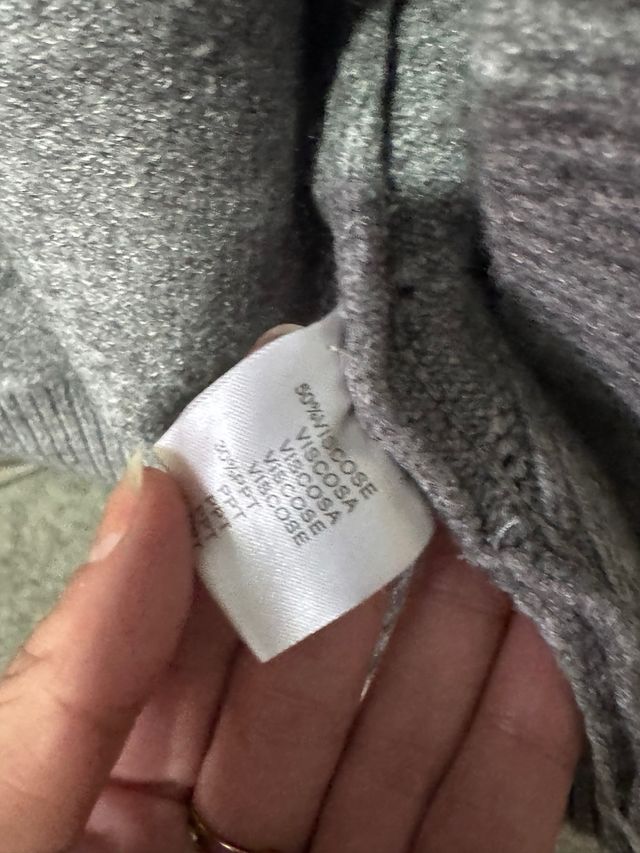 Chaqueta de punto gris mujer talla única