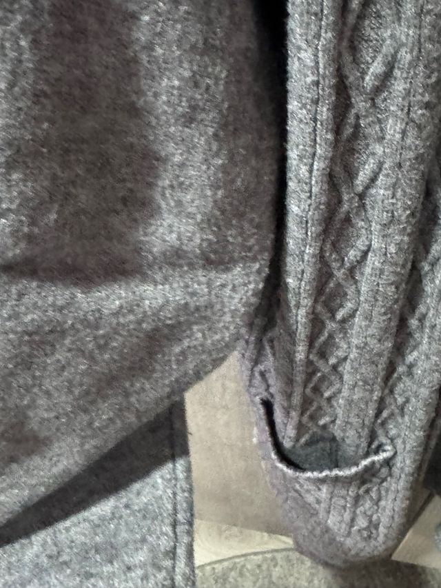 Chaqueta de punto gris mujer talla única