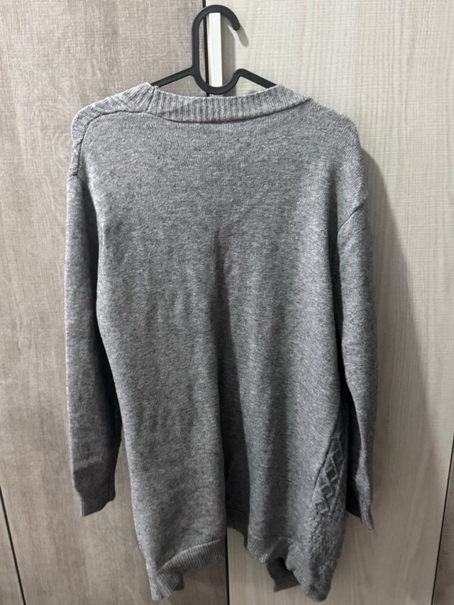 Chaqueta de punto gris mujer talla única