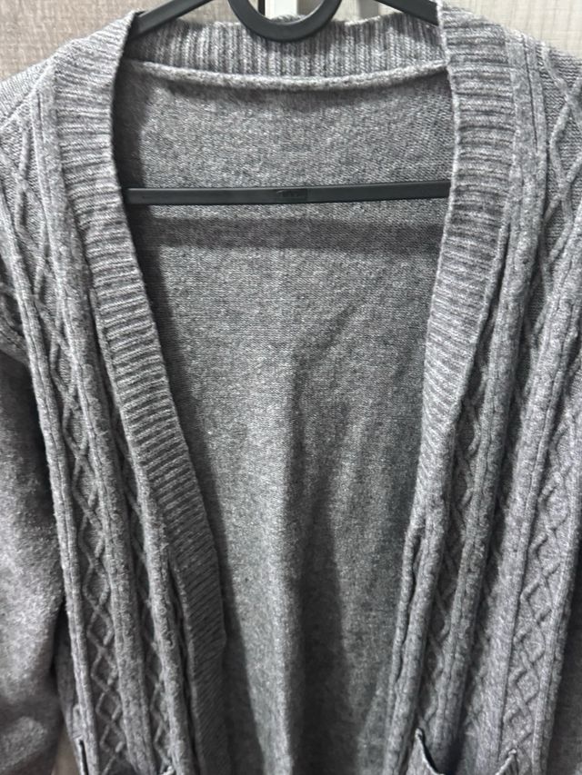 Chaqueta de punto gris mujer talla única