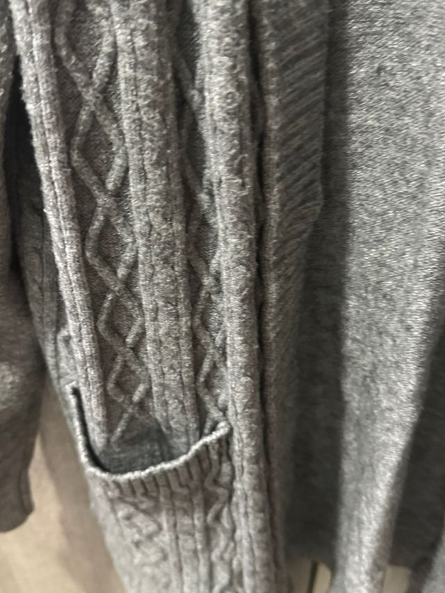 Chaqueta de punto gris mujer talla única