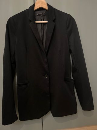 Blazer Stradivarius Talla S Negra Entallada