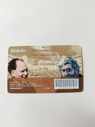 Tessera filatelica Italia emissione 19/10/2009