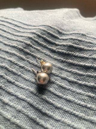 Pendientes bolas plata grandes