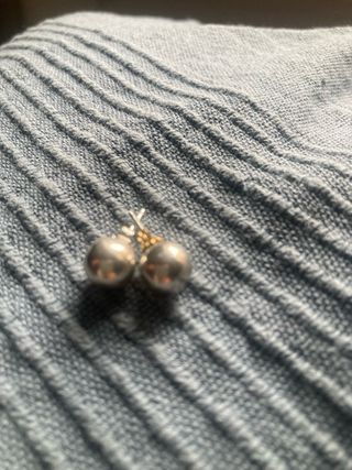 Pendientes bolas plata grandes