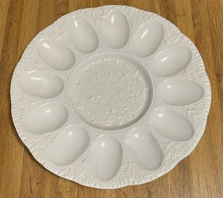 Piatto Portauova Ceramica Bianca