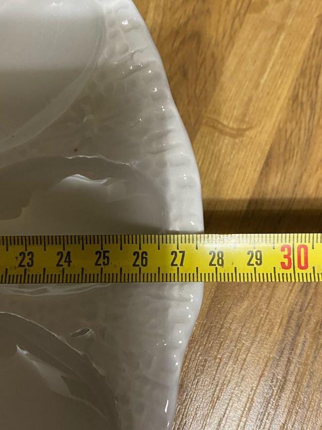 Piatto Portauova Ceramica Bianca