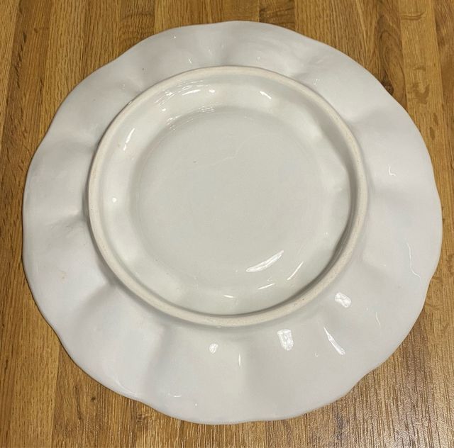 Piatto Portauova Ceramica Bianca