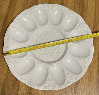 Piatto Portauova Ceramica Bianca