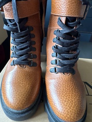 Botas de cuero marrones talla 37